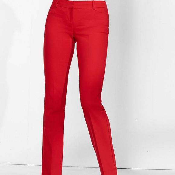 EXPRESS Red Lacquer Barely Boot Columnist Pant - Picture 2 of 7